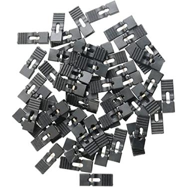 Imagem de MEETOOT 100 peças preto 2,54 mm padrão pino cabeçalho jumper tampa alongada bloco de conexão curta placa de circuito shunts tampa de curto-circuito para disco rígido CD DVD placas-mãe acessórios DIY