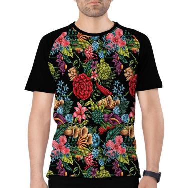 Imagem de Camiseta Stompy Raglan Masculina Floral Flores-Masculino