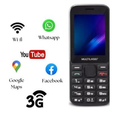 Imagem de Celular Multilaser P9161 3G 4Gb Dual Rede Socias Wi-Fi Face Zap