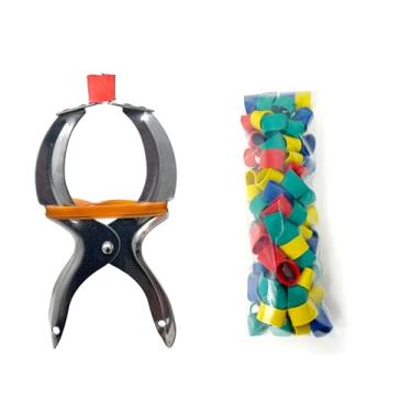 Imagem de AirFly Faixas de borracha de caranguejo, garra de lagosta, 4 cores, ferramenta de bander, proteger lagostas e caranguejos, silicone compatível com FDA, seguro para cozinhar, feito nos EUA (bander +