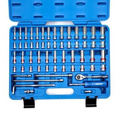Imagem de Neiko 02514A Conjunto de catraca e soquete pequeno, 58 peças, aço cromo-vanádio, multicolorido