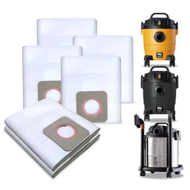 Imagem de Kit 6 Sacos Aspirador de Pó Descartável Para Modelos Wap GTW10 GTW Inox12 GTW Inox20 GTW10 Maré Biovac 10Wap