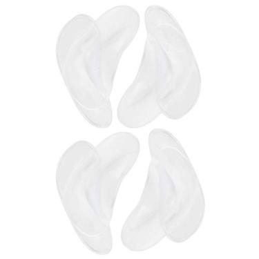 Imagem de Outro Suporte de Doméstico Palmilha Gel Almofada Ortopédica para Cuidados Com Os Pés Confortável e 4 Pares para Parar de Escorregar e Aliviar a Dor Nos Pés Silicone Transparente