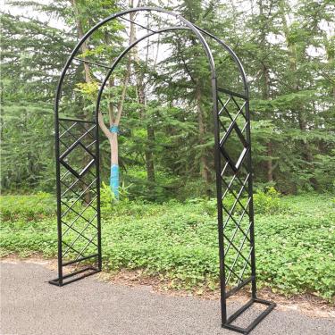 Imagem de Arco de jardim de metal 220x230x40CM Suporte de treliça para decoração de arco forte e resistente para plantas trepadeiras