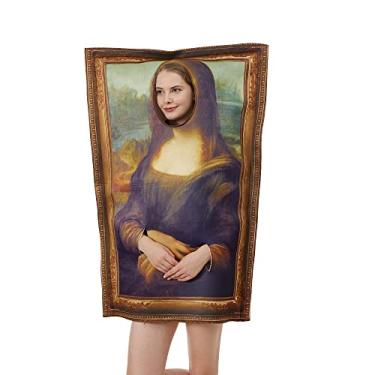 Imagem de EraSpooky Fantasia infantil de Mona Lisa, pinturas famosas, roupas de Halloween