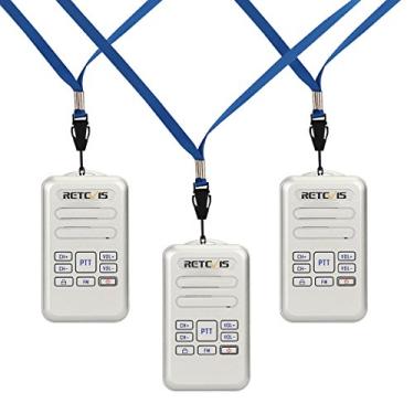 Imagem de Retevis RT20 Walkie Talkies recarregáveis para adultos, idosos, usáveis, mini rádios de 2 vias com teclado VOX, áudio transparente (prata, pacote com 3)