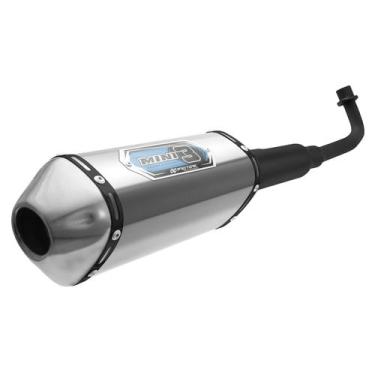 Imagem de Escapamento Pro Tork Mini 3 Biz C-100 2013 À 2015 Curva Preta, CROMADO