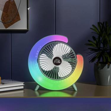 Imagem de Ventilador Luminária RGB MY-785 - Garanta Conforto e Estilo com um Só 