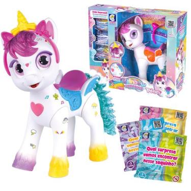 Imagem de Brinquedo Rainbow Surprise Ponei Com Acessórios Sortidos Boneco Colori