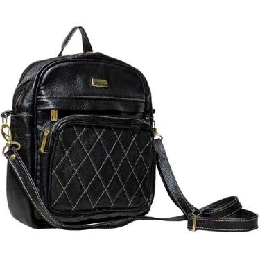 Imagem de Mochila Pequena Feminina Em Couro Legitimo Bolsa Vintage Pratica Facul