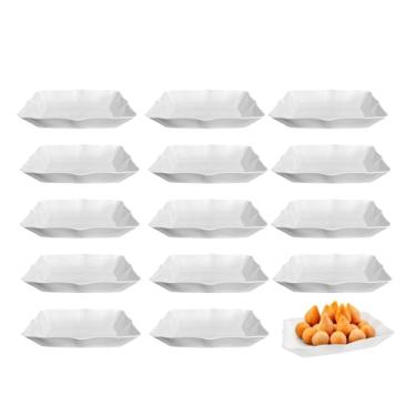 Imagem de Kit 15 Travessa Retangular Para Salgados Coxinha Batata Frita Styllos