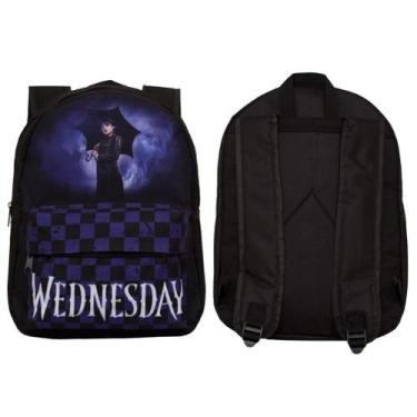Imagem de Mochila Feminina Infantil Preta De Costas Série Wandinha - Toys 2U