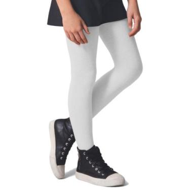 Imagem de Meia Calça Infantil Algodão Fio 80 Selene  9555, G, Branco