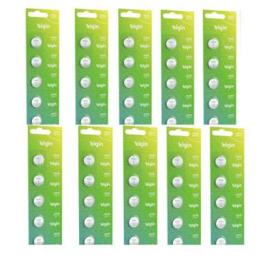 Imagem de Bateria Moeda de Litio 3v Elgin CR2032 Kit c/ 10 Cartelas com 5 und