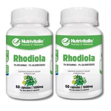 Imagem de Kit 2 Un Rhodiola 1000Mg 60 Cáps. Nutrivitalle