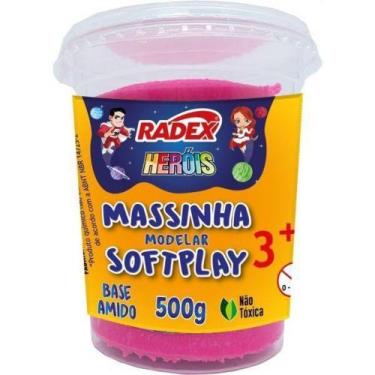 Imagem de Massa para modelar herois 500g. rosa bs. amido radex pote
