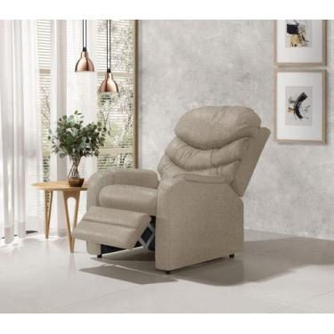 Imagem de Poltrona Reclinável Papai Luxo D28 Estética - Linho Bege - Estofados P