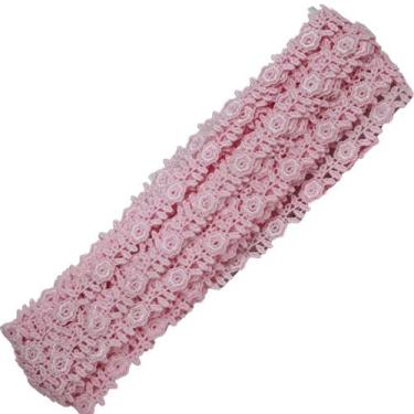 Imagem de Renda Guipír - Rolo Com 13.7 Metros - Chl-617 - Rosa Claro - Nº: 132 -