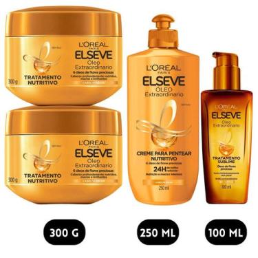 Imagem de Kit Elseve Óleo Extraordinário Loreal Paaris Nutrição Cabelos Secos So