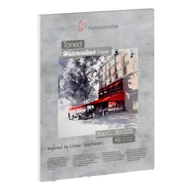 Imagem de Bloco  Hahnemuhle Aquarela Watercolour Toned Grey A5 20 Folhas