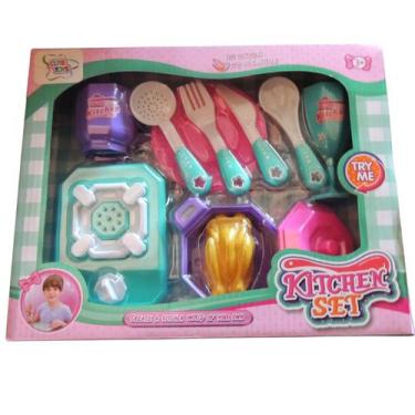 Imagem de Kit Cozinha Infantil Com Mini Fogão Peças Kitchen Franguinho - cute to
