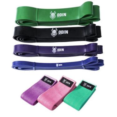 Imagem de Kit Super Band Hip Band Elástico Treino Extensor Odin Fit