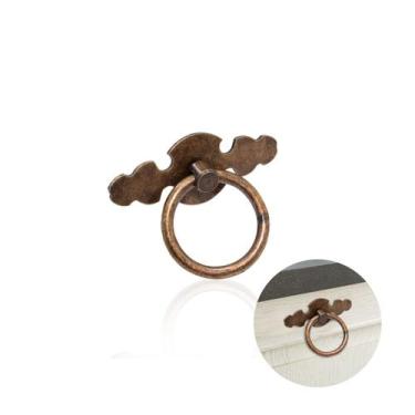 Imagem de Puxador Colonial Argola Decorativo Em Ouro Velho Pardo - Bigfer, Colon