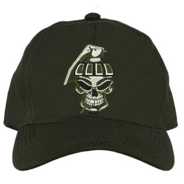 Imagem de Boné  Boné Caveira Granada - Kaluapa, Únissex, Único, Verde
