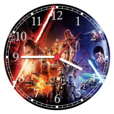 Imagem de Relógio De Parede Star wars Cinema Clássicos Decorar Geek - Vital Quad