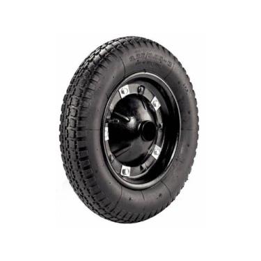 Imagem de Roda metalica para carrinho de mao pneu com camara 3.25 8 e bucha plas