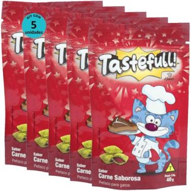 Imagem de Hana Tastefull Nuggets Para Gatos Carne Saborosa 40g Kit 5 un - Hana H