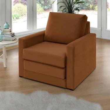 Imagem de Poltrona Simi 2 em 1 Poltrona Cama 90cm Estofama, Terracota