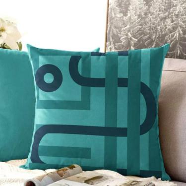 Imagem de Almofada Turquesa Persi 40x40cm - Serigrafada Frente e Verso - FASTLAR