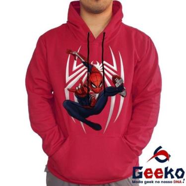 Imagem de Moletom Canguru Homem-Aranha Algodão Spiderman Homem Aranha Geeko, Ver