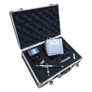 Imagem de Mini compressor ar hs08ac-ska 12v 110/220v bivolt maleta aluminio - WW