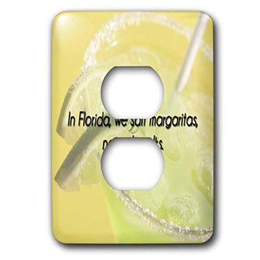 Imagem de 3dRose lsp_173284_6"In Florida, We Salt Margaritas, Not Sidewalks Green And Yellow Background Outlet Cover, Multicolor
