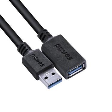 Imagem de Cabo Extensor Usb A 3.0 Macho Para Usb A 3.0 Fêmea 28Awg 2 M - Pcyes