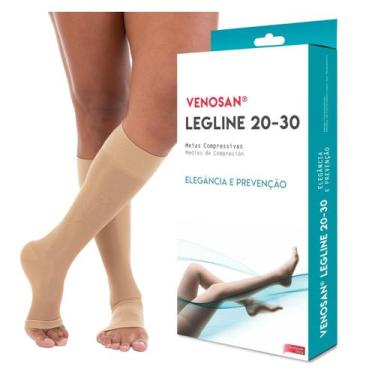 Imagem de Meia 3/4 Venosan Legline 20-30 Pé Aberto Olinda, M
