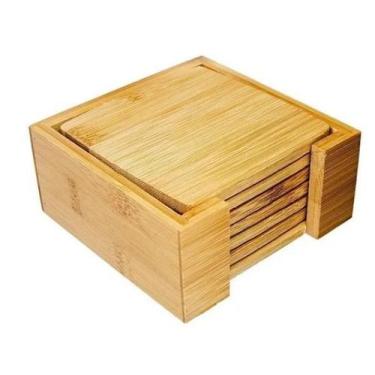 Imagem de Porta Copos com Suporte Ecokitchen Bambu 12x12 cm - Mimo Style - BM142