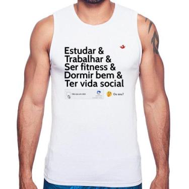 Imagem de Regata Não sou um robô... ou sou - Foca na Moda, Branco, M