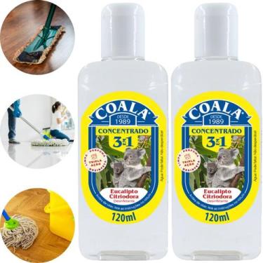 Imagem de KIT 2 DESINFETANTE CONCENTRADO COALA 3 EM 1 FRASCO 120ml CADA - LIMPA,