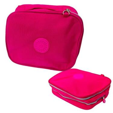 Imagem de Estojo Box Escolar Quadrado Organizador Grande Liso Com 2 Divisórias B