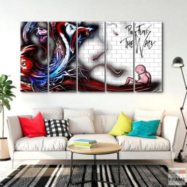 Imagem de Quadro Decorativo Pink Floyd 140x65 em tecido - Wall Frame