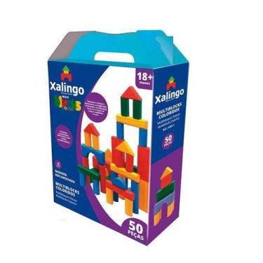 Imagem de Brinquedo Multi Blocks Colorido 50 peças Empilhar Imaginativo - Xaling
