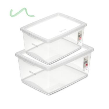 Imagem de Caixa Organizadora 30l + 60l Ordene Design Moderno Cristal