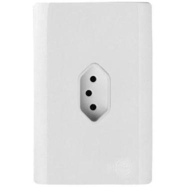 Imagem de Cj Tomada 20A Vertical 4X2 - Novara Branco Total - Dicompel Novara Bra