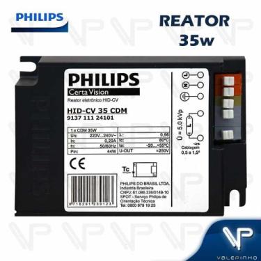 Imagem de REATOR ELETRÔNICO PHILIPS P/LÂMPADA METALICA HID-CV 35W CDM ou HCI
