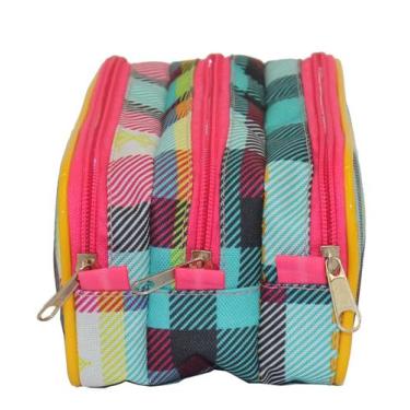 Imagem de Estojo Necessaire Triplo LS EE1222 com 3 divisões - LS Bolsas