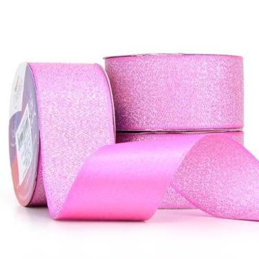 Imagem de Fita de Cetim Com Lurex Prata Nº 09 38mm Com 10 Metros - Cinderela, RO