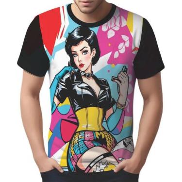 Imagem de Camisa Camiseta Tshirt Pin Up Mu.lher Morena Pop Art Moda 1 - Enjoy Sh